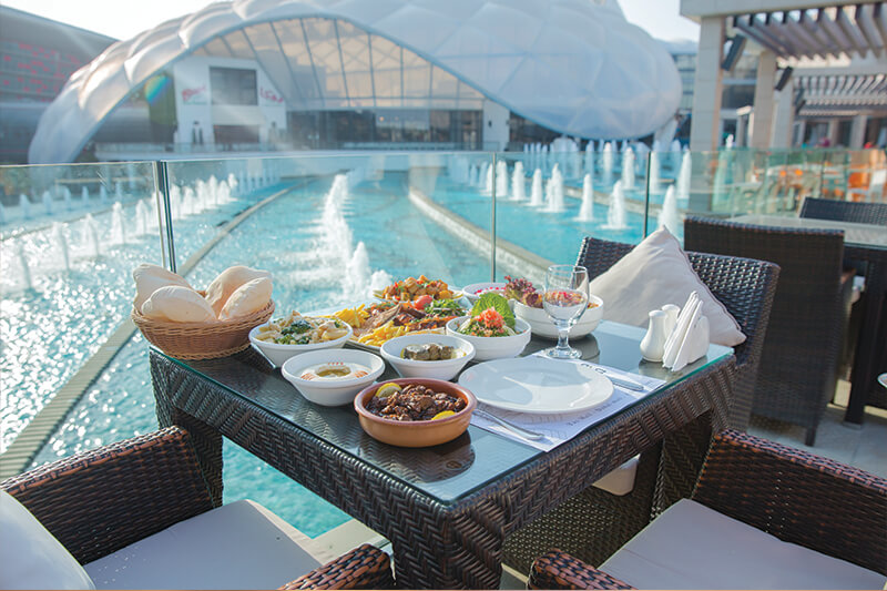 the fountains yas mall restaurant